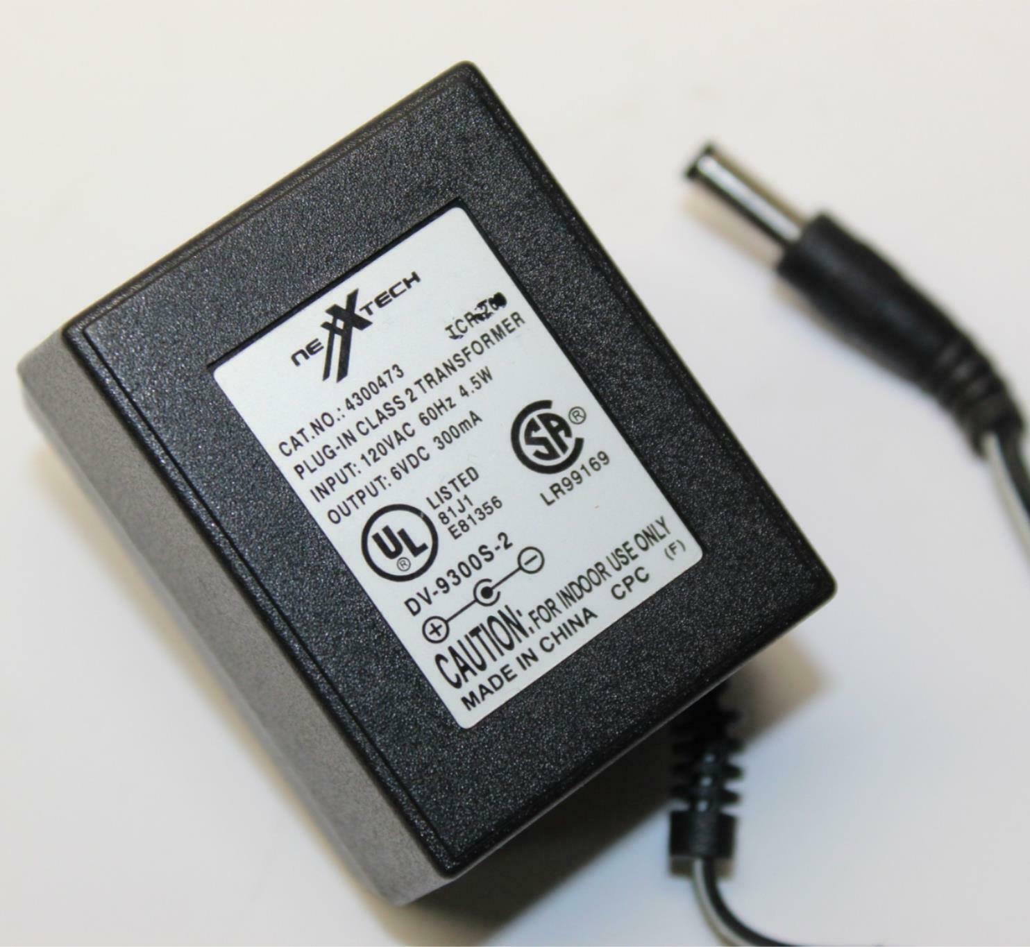 New 6V 300mA NexxTech DV-9300S-2 Class 2 Transformer Power Supply Ac Adapter